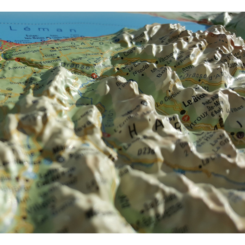 Carte En Relief De La Haute Savoie X Cm Dmap Montania Sport