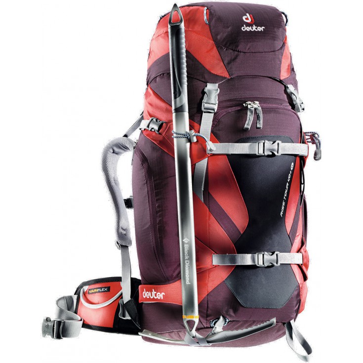 Sac à dos ski femme Rise Tour 40+ SL aubergine-fire Deuter