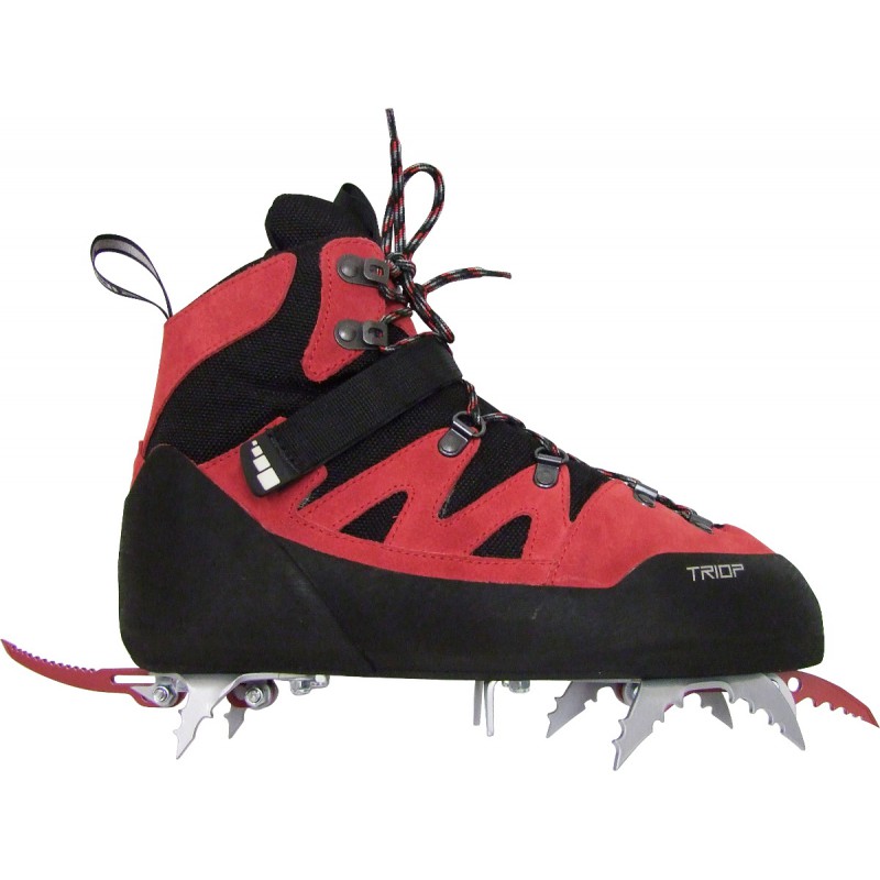 Chaussure de Dry-Tooling CAPOEIRA ICE rouge Triop avec crampons