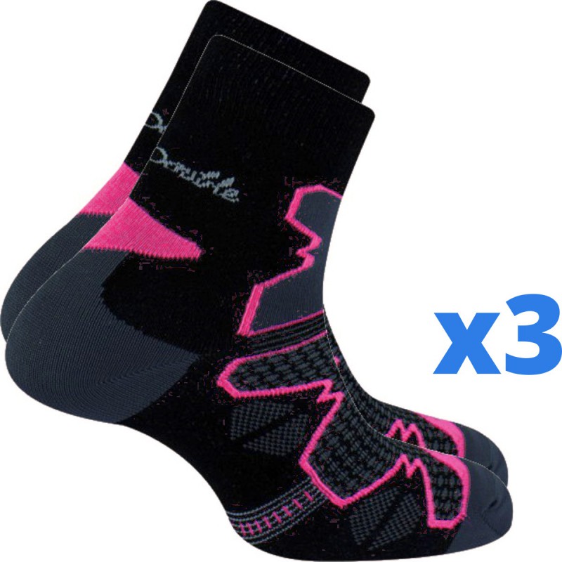 Lot de 3 paires de chaussettes de randonnée DOUBLE TREK ...