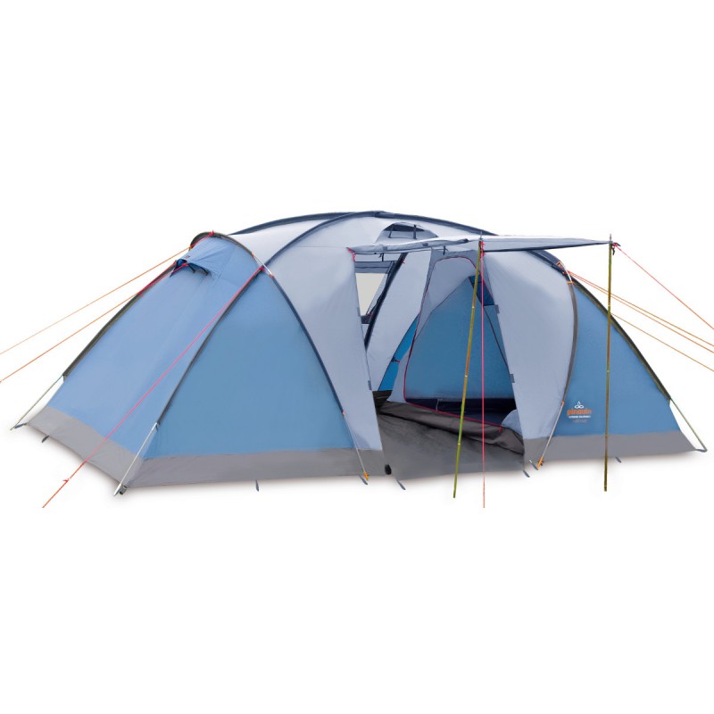 tente de camping base camp 4p bleue pinguin outdoor equipment