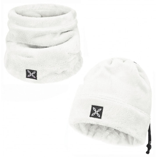 Bonnet tour de cou 2 en 1 COLLAR POLAR CAP blanc Montura