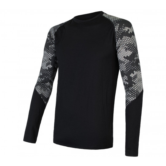 Tee-shirt homme laine Mérinos MERINO IMPRESS LS honeycomb SENSOR