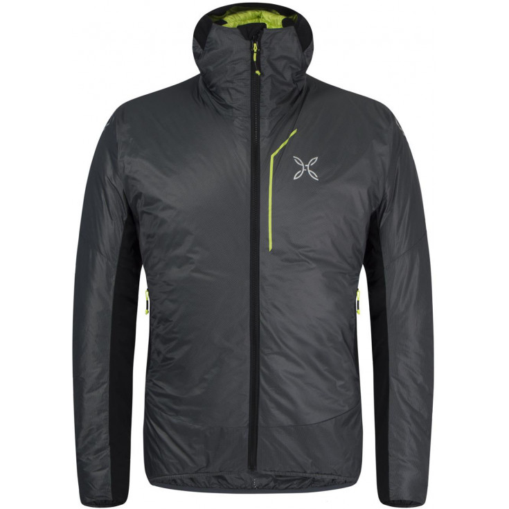 Doudoune à capuche EIGER JACKET gris-lime Montura