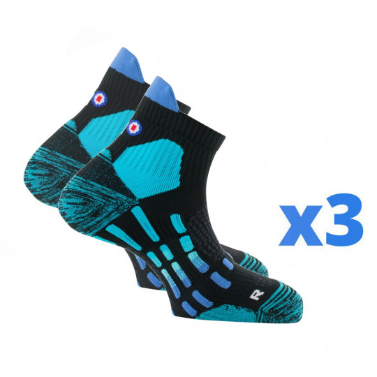 Chaussettes compression SKI ENERGIZER LIGHT 4.0 blue-grey X-Socks -  Montania Sport