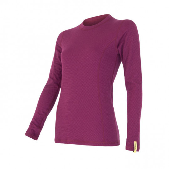 Tee-shirt femme laine Mérinos W'S DOUBLE FACE LS lilla SENSOR