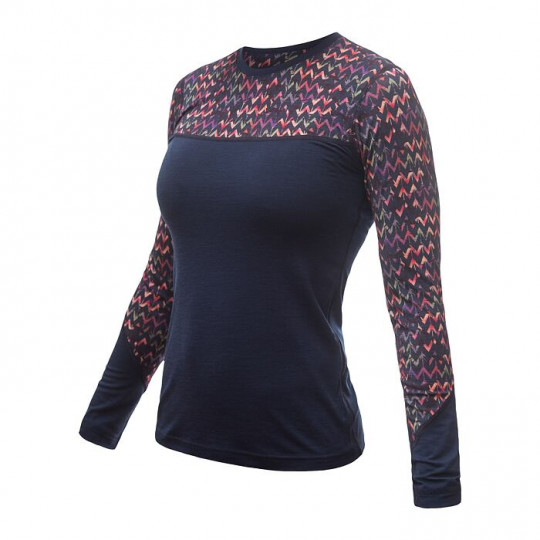 Tee-shirt femme laine Mérinos W'S MERINO IMPRESS LS origami SENSOR