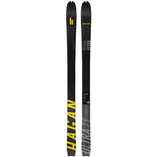 Ski de rando léger ULTRA 79 CARBON noir-jaune Hagan 2025