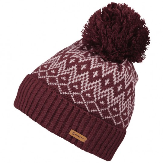 Bonnet à pompon femme W's MTN 40 Beanie wild-red SCOTT 2024