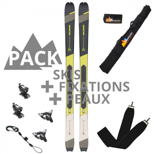 Pack ski de rando polyvalent MTN 84 PURE jaune Salomon 2025