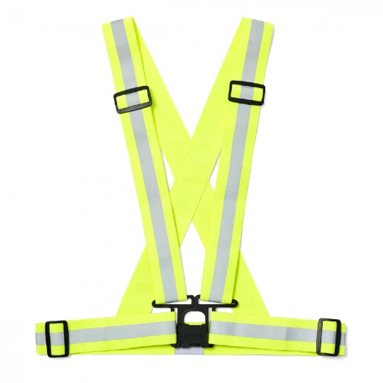 Harnais réfléchissant vélo BOOKMAN jaune fluorescent