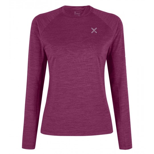 Tee-shirt manches longues femme laine mérino RANDO MERINO MAGLIA WOMAN 14-vinaccia Montura