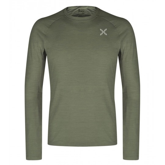 Tee-shirt manches longues homme laine mérino RANDO MERINO MAGLIA 49-sage-green Montura