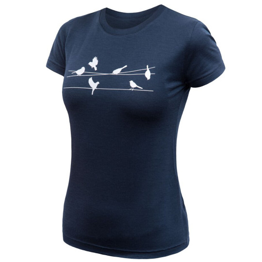 Tee-shirt femme laine Mérinos W'S SONGBIRDS deep-blue SENSOR