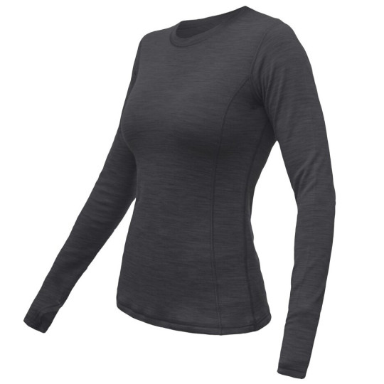 Tee-shirt femme laine Mérinos W'S MERINO BOLD LS anthracite SENSOR