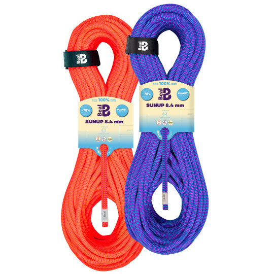 Corde à double montagne 2x50m SUNUP 8.4mm UNICORE-DRYCOVER violet-orange BEAL 2025