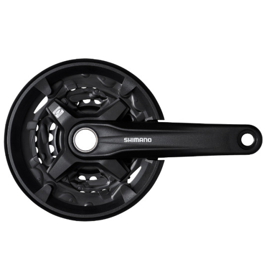 Pédalier SHIMANO Acera 170mm 40x30x22D 9vitesses noir avec protège-chaîne réf FC-MT210-3