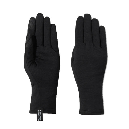 Sous-gants laine Mérino 150 tactile sensor LINERS noir-chiné Outdoor Research 2025