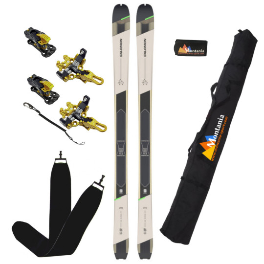 Pack ski de rando léger MTN 86 CARBONE beige-vert Salomon 2025