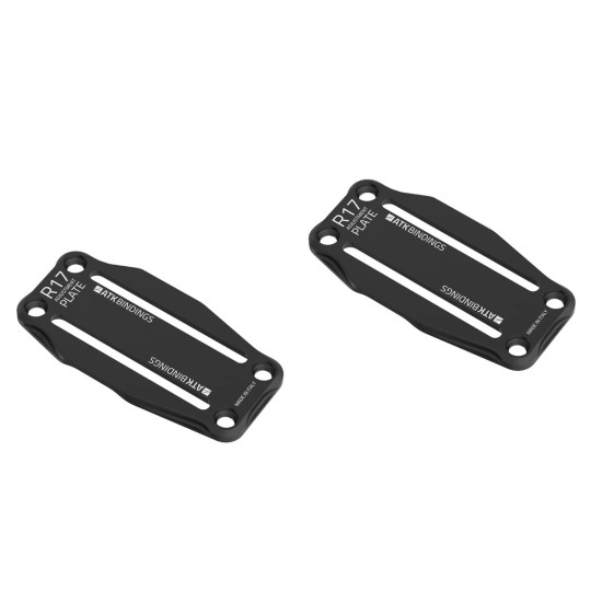 Socle arrière réglable RAIL 30mm R17 noire pour fixations ATK Bindings avec frein-skis (la paire)