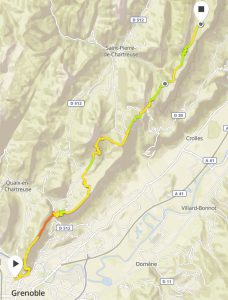 Carte Traversée de la Chartreuse : jour 1