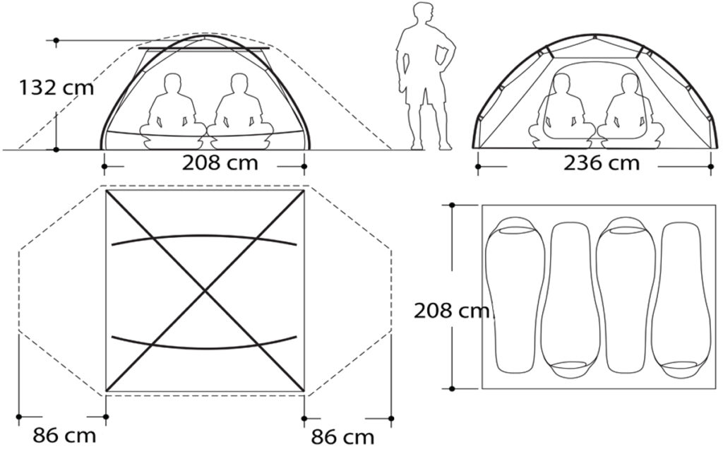 Schéma tente Marmot VAPOR 4