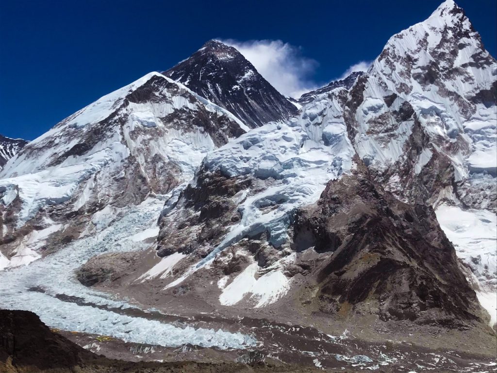 Vue depuis le camp de base de l'Everest